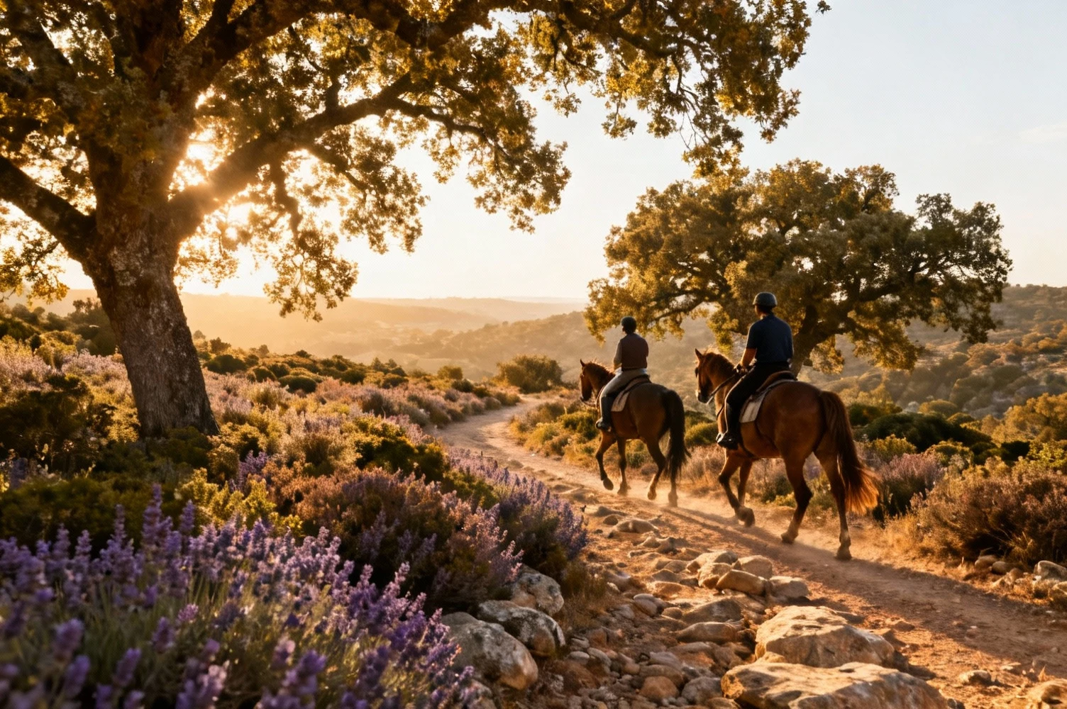 Randonnée équestre sur les sentiers de l'Hérault en Occitanie